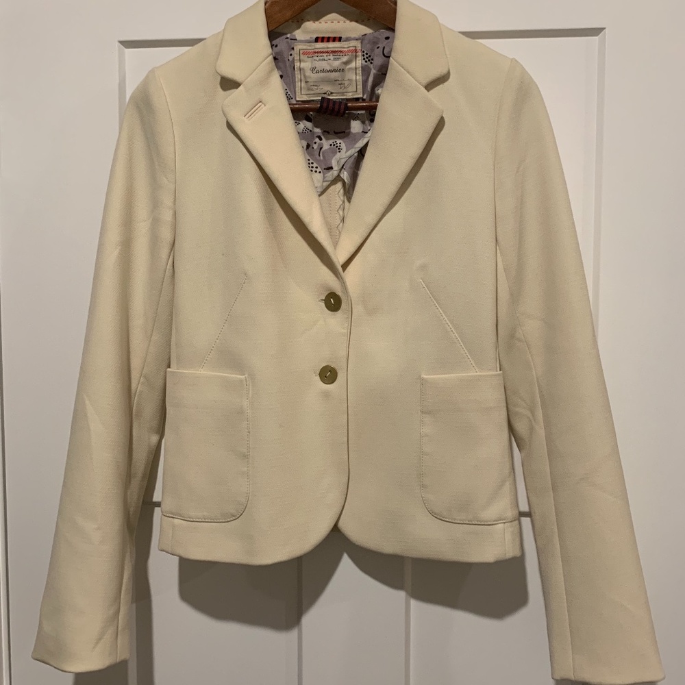 Anthropologie - Cartonnier blazer - cream
